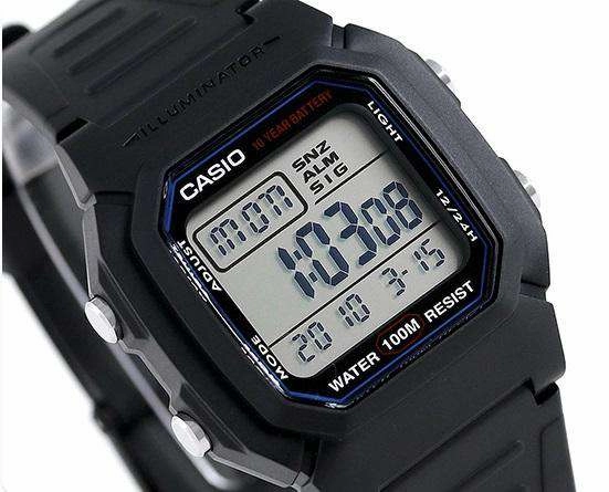 Casio W-800H-1AVDF Black Resin Strap Watch for Men