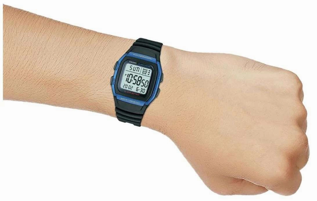 Casio W-96H-2AVDF Black Resin Watch for Men and Women