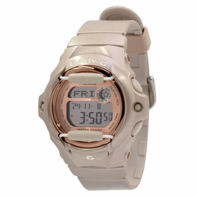 Casio Women's Alarm Quartz Baby-G Grey Dial Pink Resin Strap Digital Watch | BG169G-4