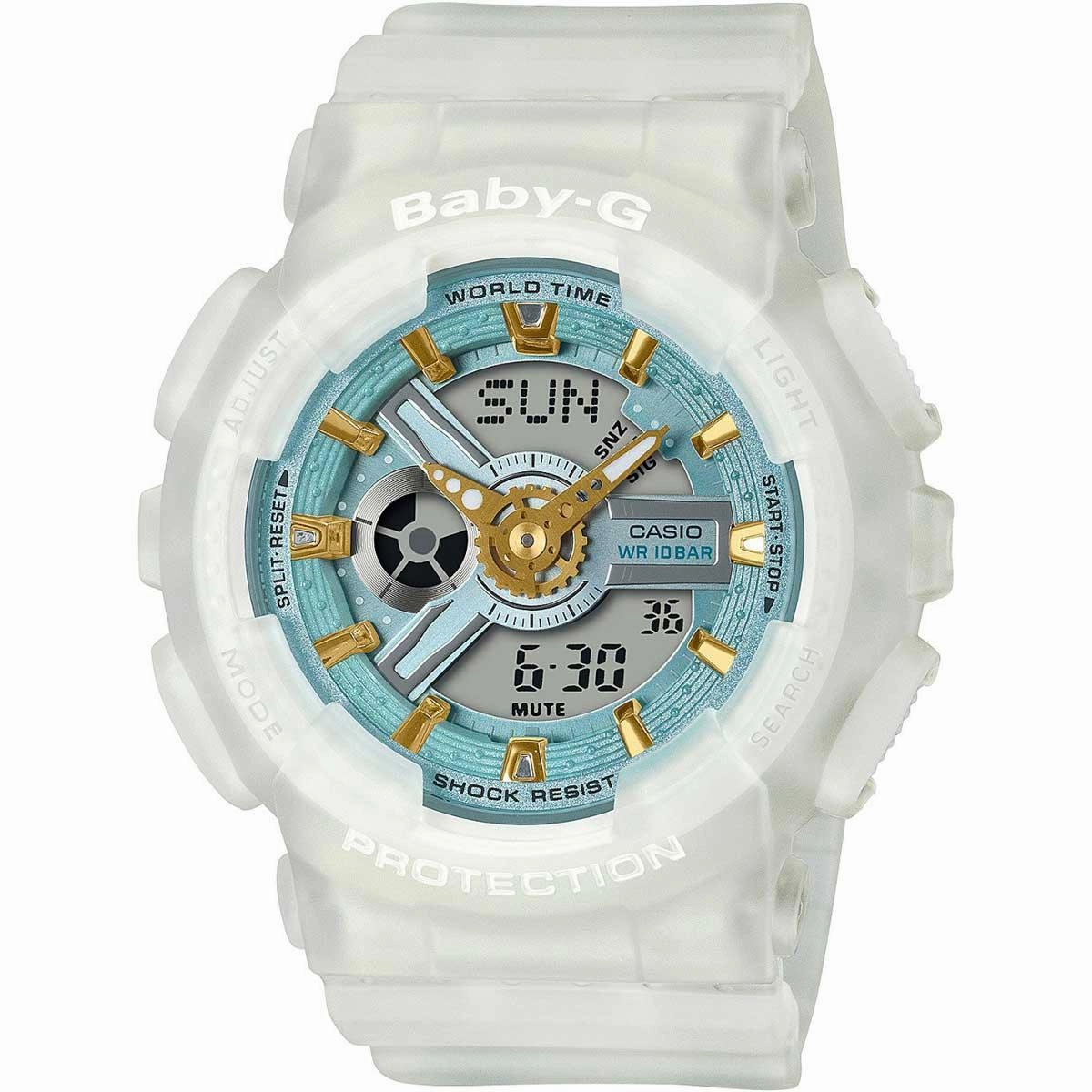Casio Women's Quartz Watch - Baby-G World Time Ana-Digi Dial Resin Strap | BA110SC-7A