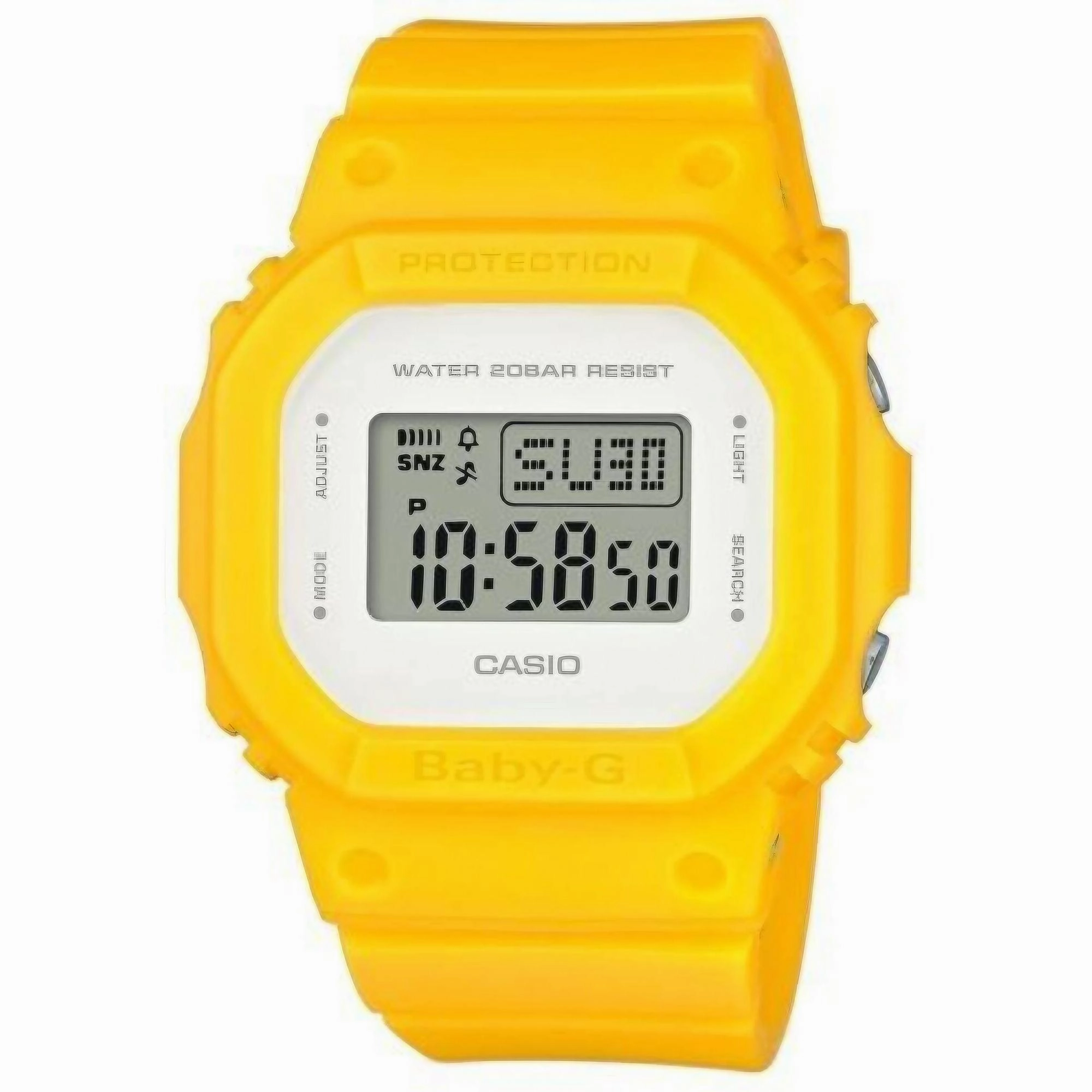 Casio Women's Watch - Baby-G World Time Digital Dial Yellow Resin Strap | BGD560CU-9
