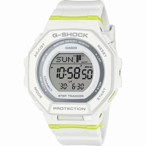 Casio Women's Watch G-Shock White Resin Strap Grey Digital Dial GMD-B300SC-7CR