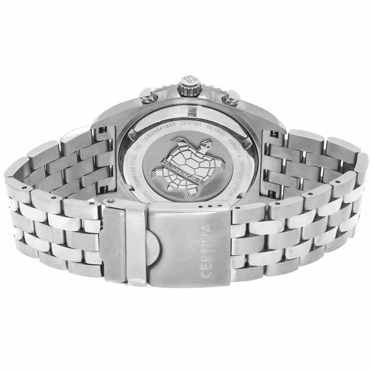 Certina Men's Chronograph Watch - DS First Black Dial Bracelet | C014.417.11.051.01