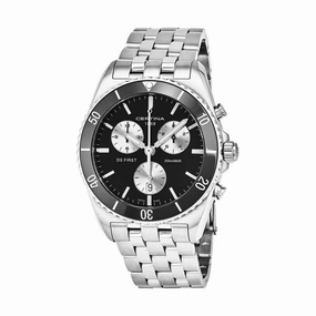 Certina Men's Chronograph Watch - DS First Black Dial Bracelet | C014.417.11.051.01