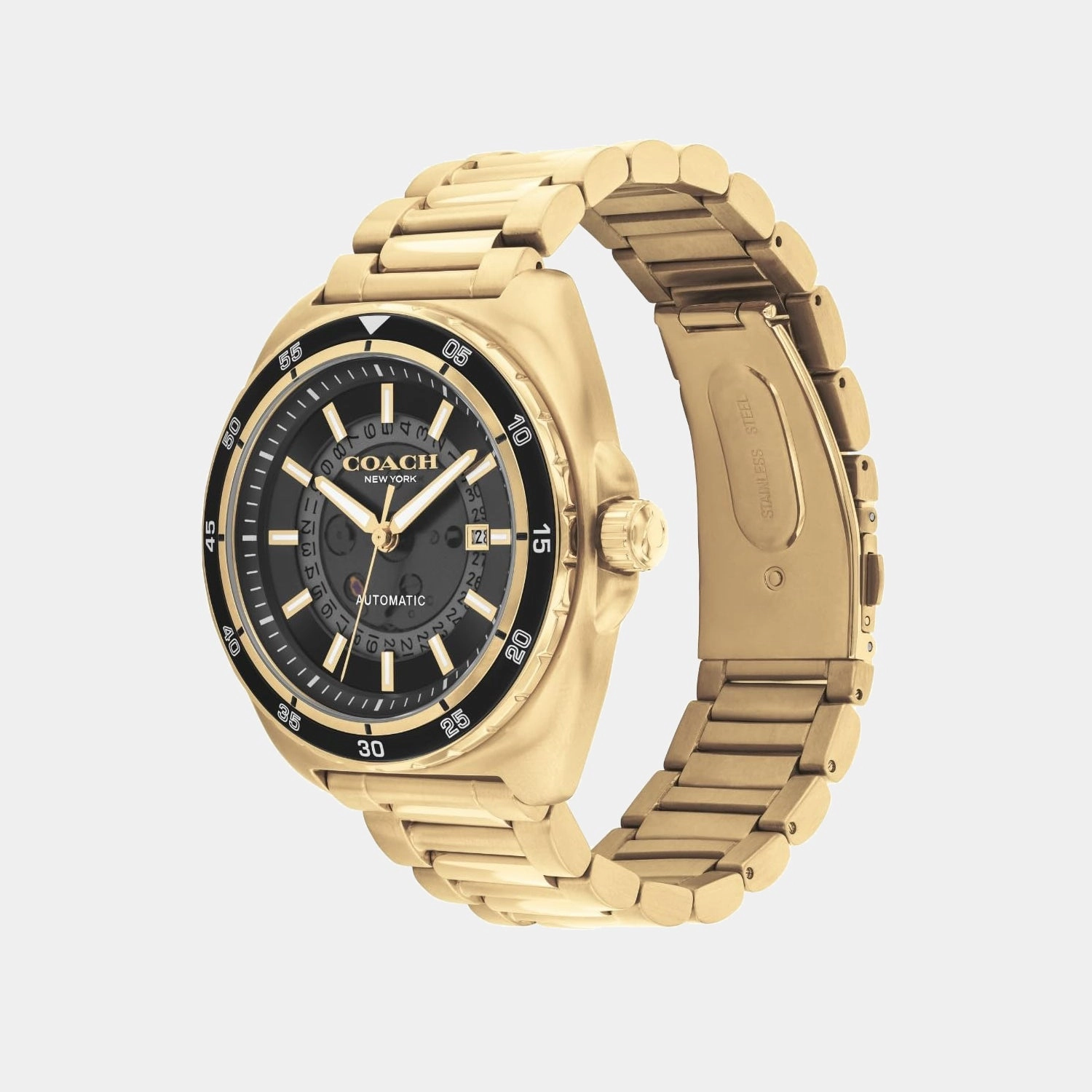 Charter Men Automatic Black Dial Analog Stainless Steel Watch 14602712