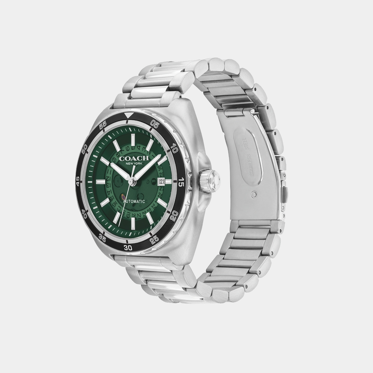 Charter Men Automatic Green Dial Analog Stainless Steel Watch 14602713