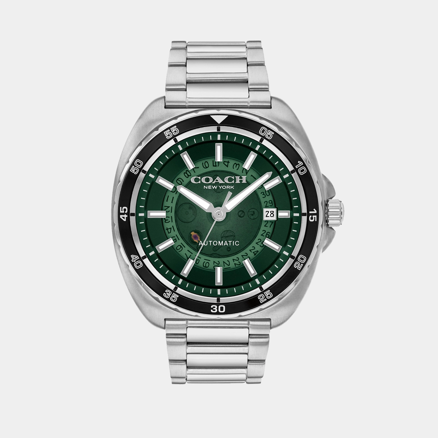 Charter Men Automatic Green Dial Analog Stainless Steel Watch 14602713