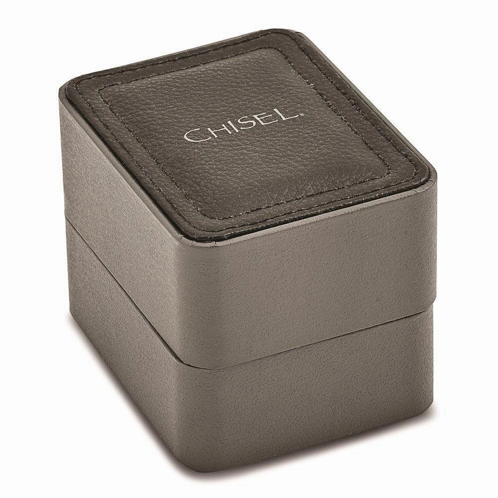 Chisel Matte Black IP-plated Blue Dial Watch