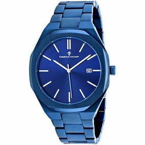 Christian Van Sant Men's Watch - Octavius Slim Quartz Blue Dial Bracelet | CV0526