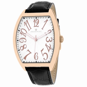 Christian Van Sant Men's Watch - Royalty II Quartz White Dial Leather Strap | CV0378