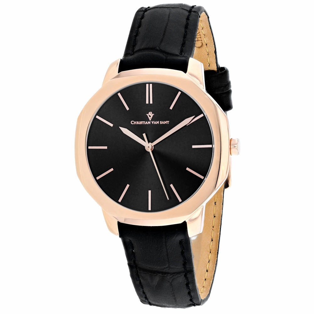 Christian Van Sant Women's Black dial Watch
