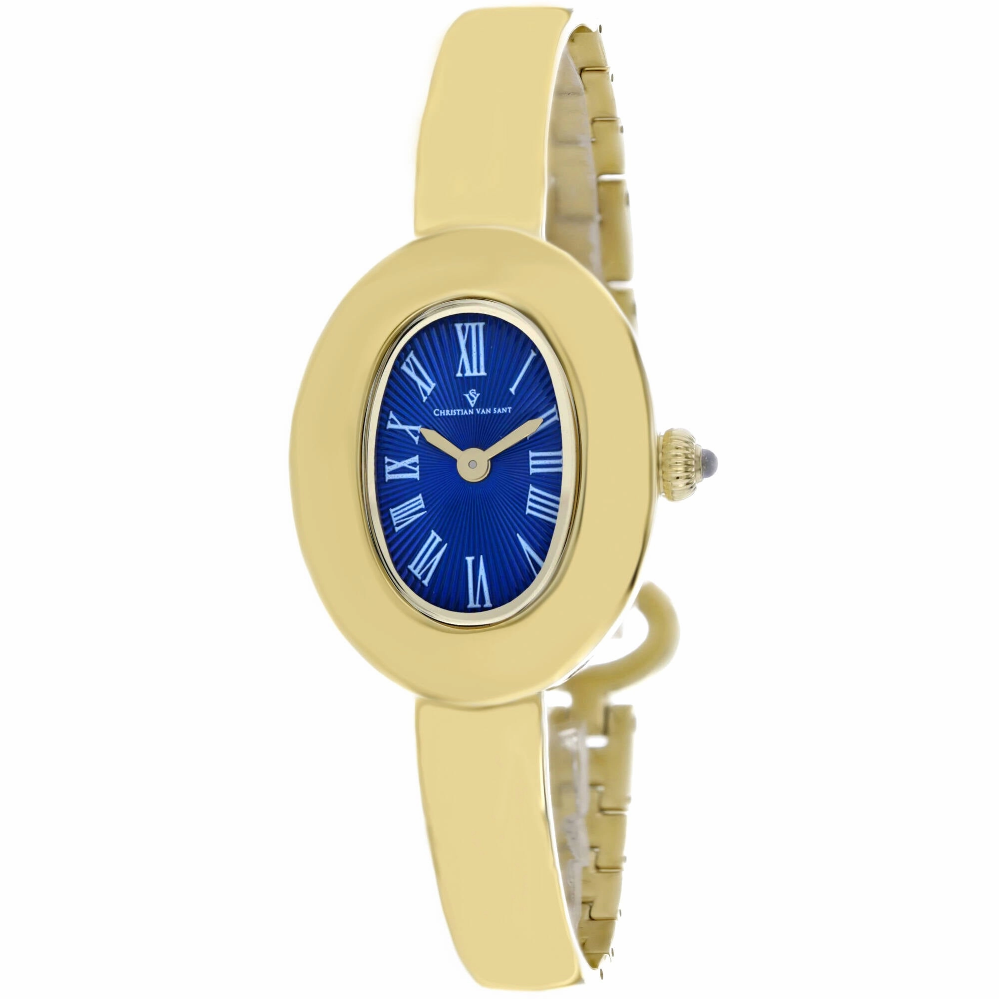 Christian Van Sant Women's Watch - Anora Blue Dial Yellow Gold Bracelet | CV4337