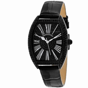 Christian Van Sant Women's Watch - Chic Quartz Black Dial Leather Strap | CV4844