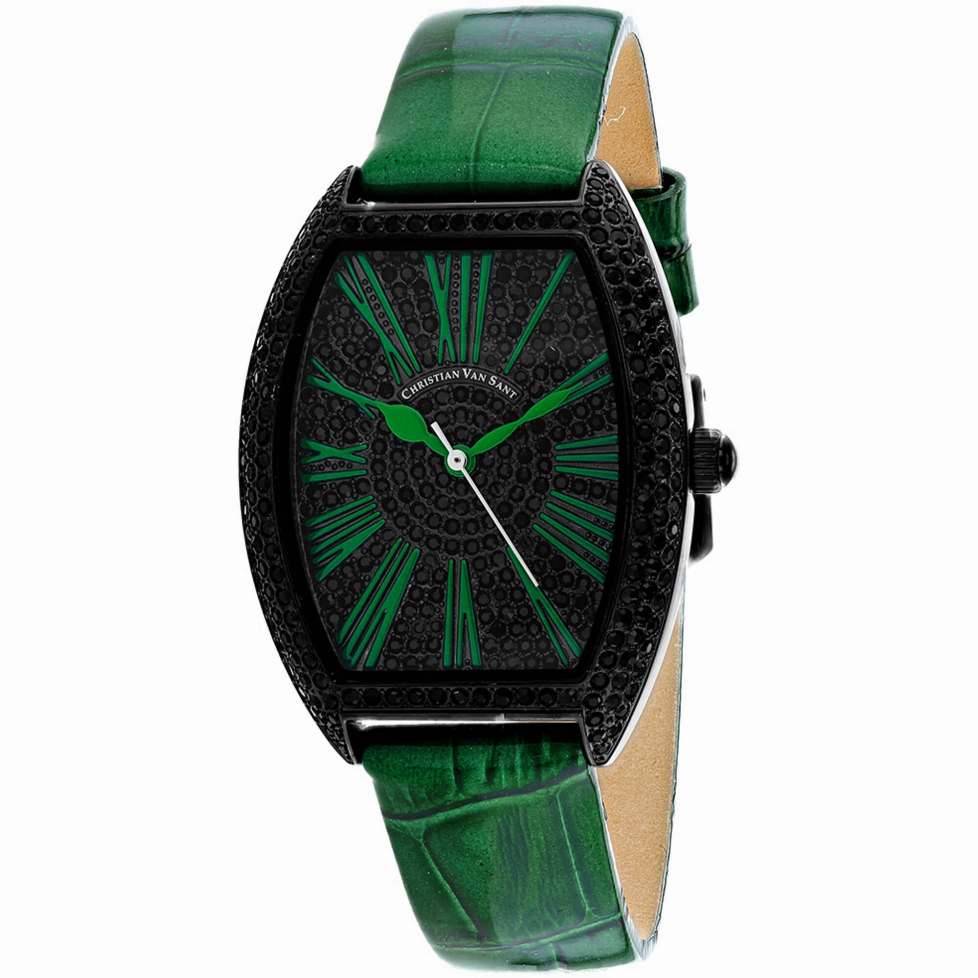 Christian Van Sant Women's Watch - Chic Quartz Black Dial Leather Strap | CV4846