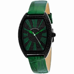 Christian Van Sant Women's Watch - Chic Quartz Black Dial Leather Strap | CV4846