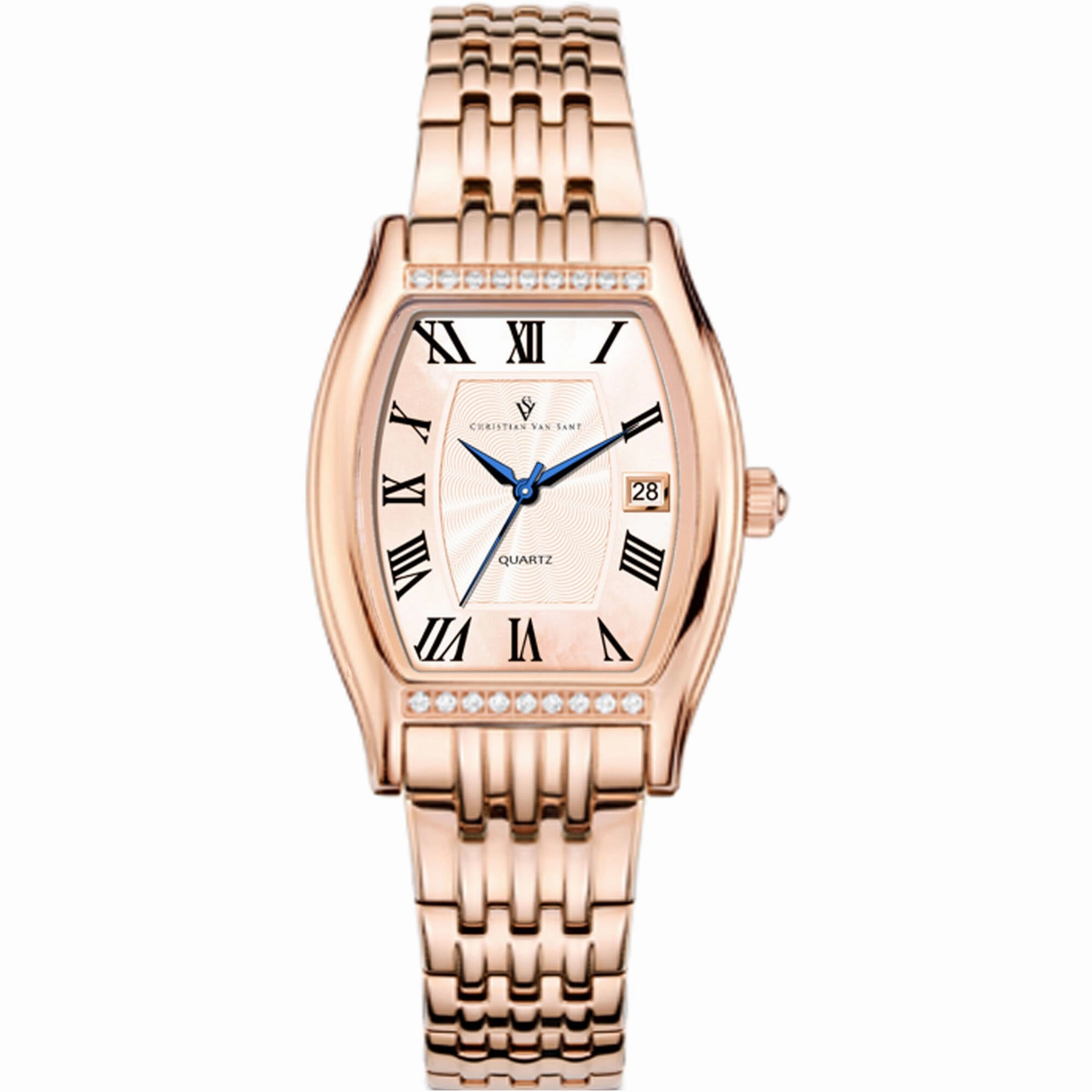 Christian Van Sant Women's Watch - Gemma Quartz Rose Gold Dial Bracelet | CV2453