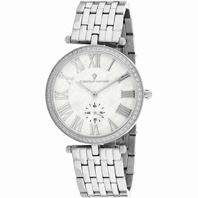 Christian Van Sant Women's Watch - Hush Quartz Mop Dial Silver Bracelet | CV0290