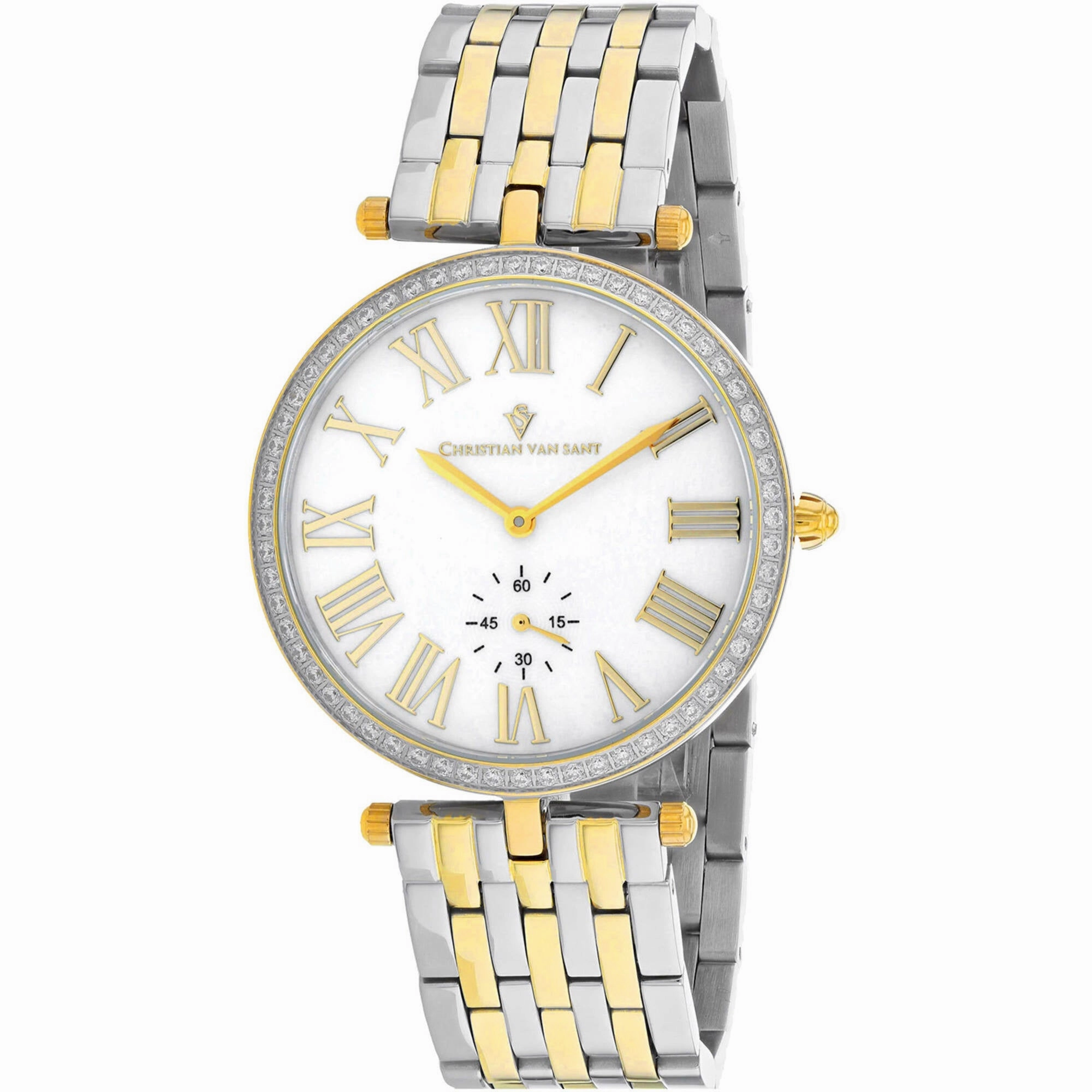 Christian Van Sant Women's Watch - Hush Quartz Mop Dial Two Tone Bracelet | CV0296