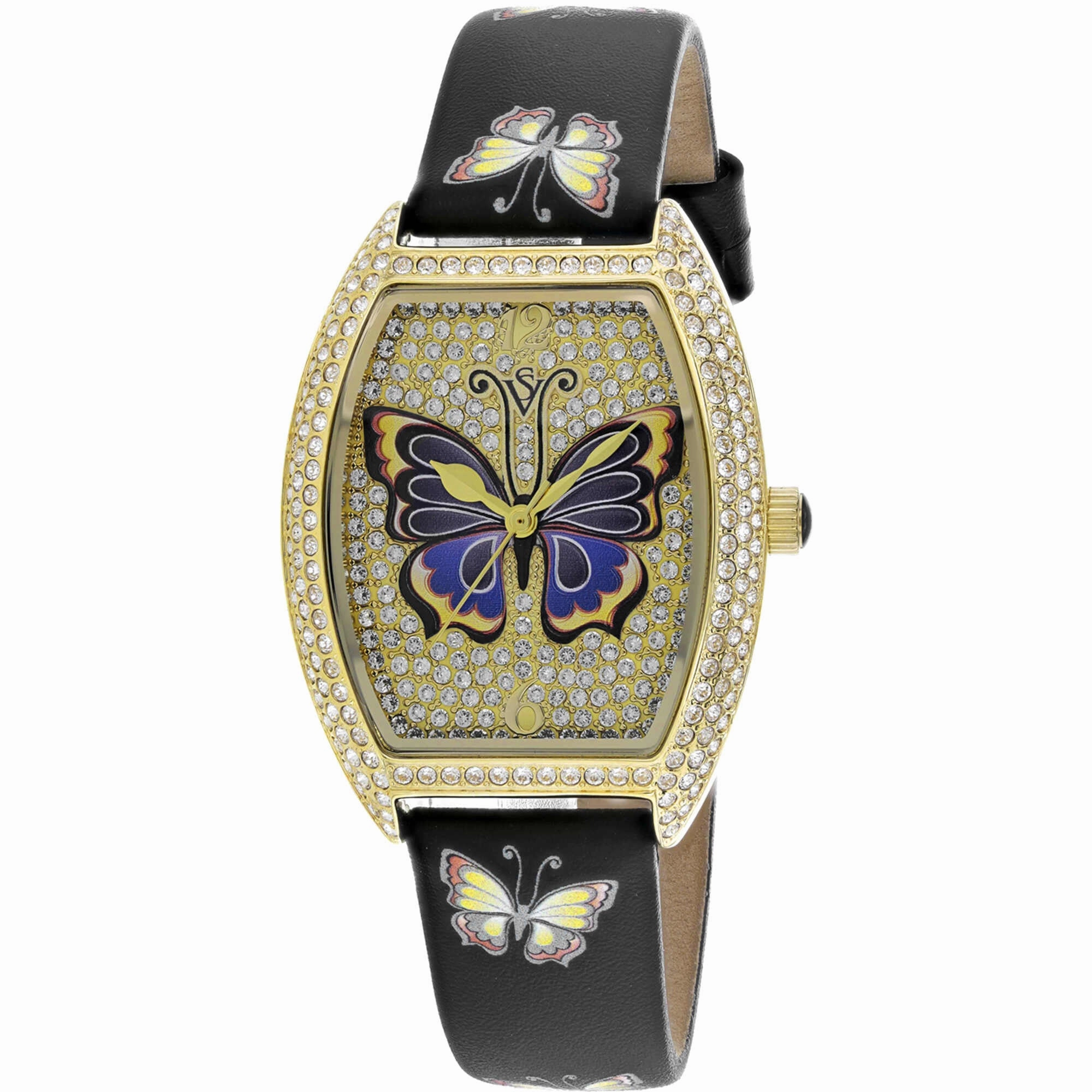 Christian Van Sant Women's Watch - Papillon Quartz Silver Dial Brown Strap | CV4873