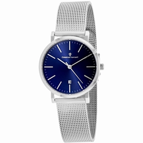 Christian Van Sant Women's Watch - Paradigm Quartz Blue Dial Steel Bracelet | CV4220