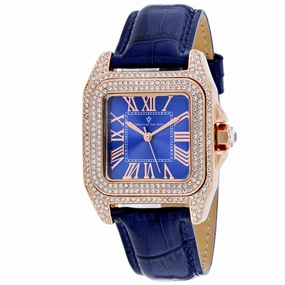 Christian Van Sant Women's Watch - Radieuse Quartz Blue Dial Leather Strap | CV4427