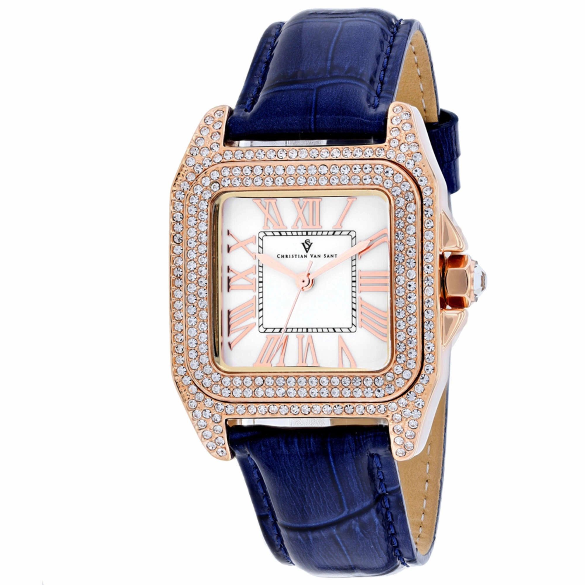 Christian Van Sant Women's Watch - Radieuse Quartz White Dial Leather Strap | CV4428