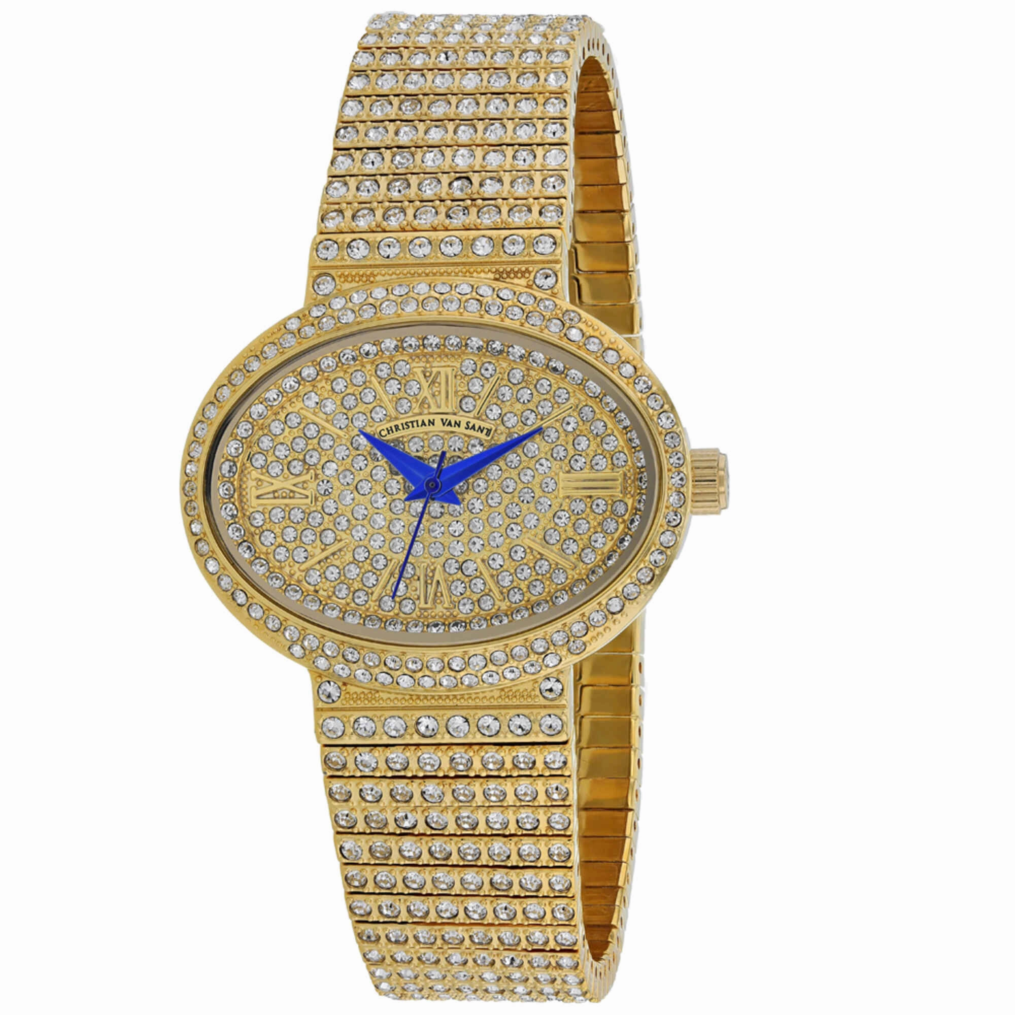 Christian Van Sant Women's Watch - Sparkler Quartz Gold Tone Dial Bracelet | CV0251