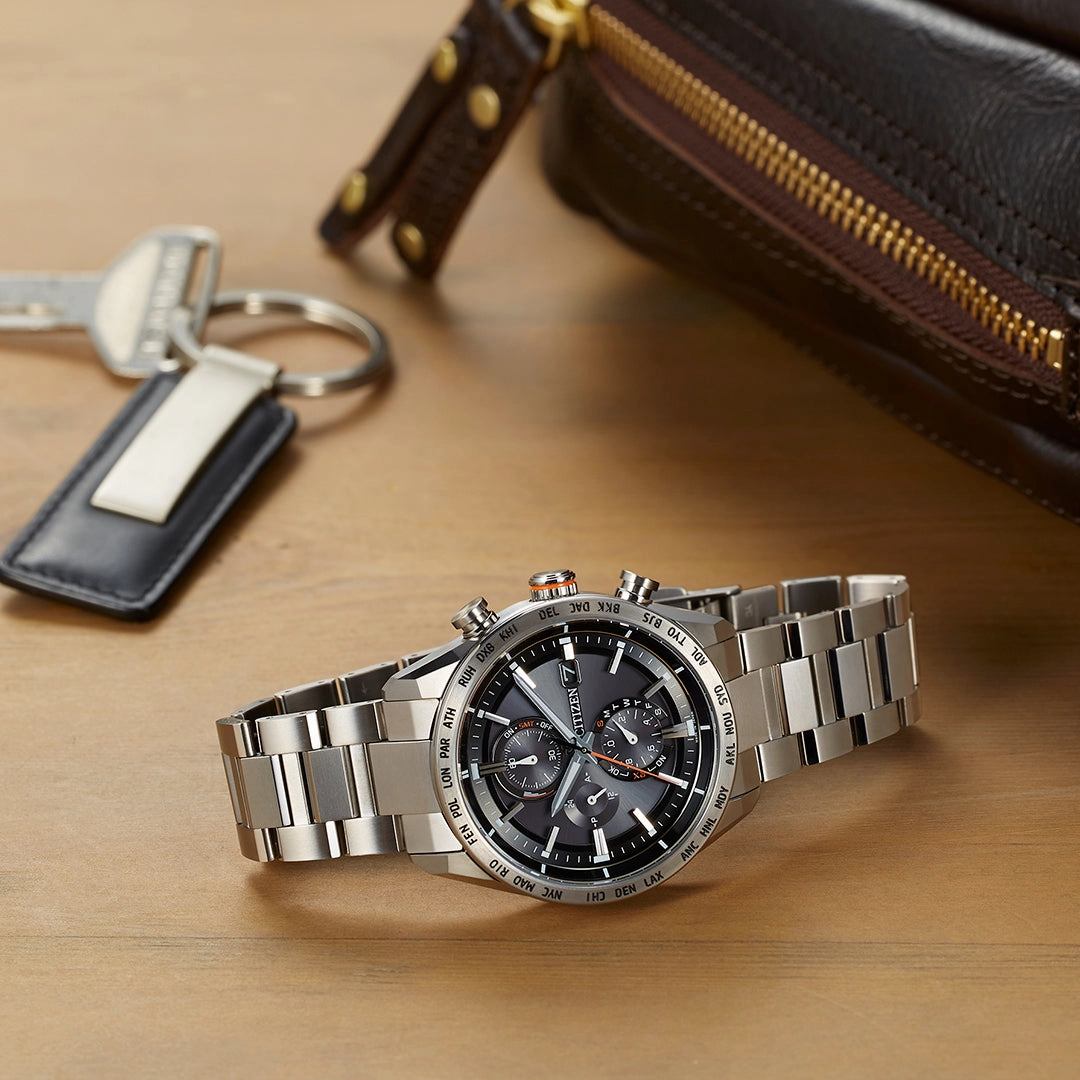 Citizen Attesa Radio Controlled Eco-Drive Titanium Watch AT8181-63E