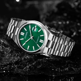 Citizen Automatic Green Dial Stainless Steel Men's Watch NJ0150-81X