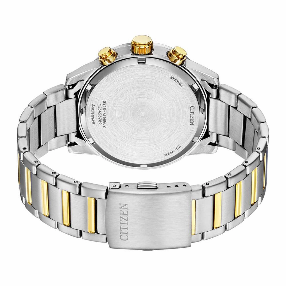 Citizen Chronograph Silver Dial Stainless Steel Analog Men's Watch AN3686-53A