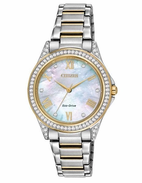 Citizen DRIVE Ladies POV Swarovski Crystal Watch - Two-Tone Case & Bracelet