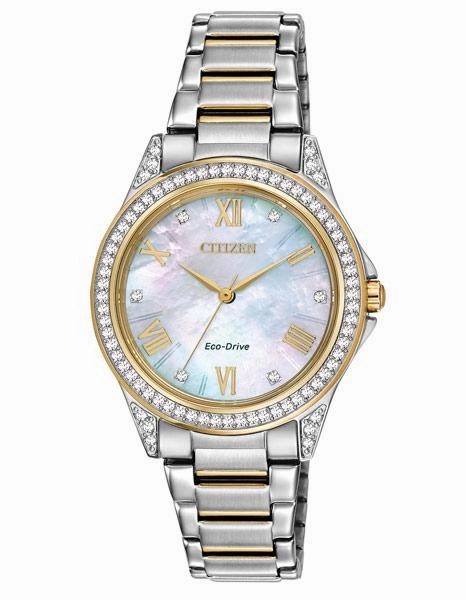 Citizen DRIVE Ladies POV Swarovski Crystal Watch - Two-Tone Case & Bracelet