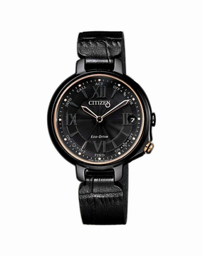 Citizen Eco-Drive 100th Anniversary Black Leather Strap Watch EE4055-17E