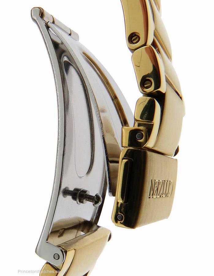 Citizen Eco-Drive Axiom Mens Dress Watch - Black Dial - Gold-Tone Ion Plating