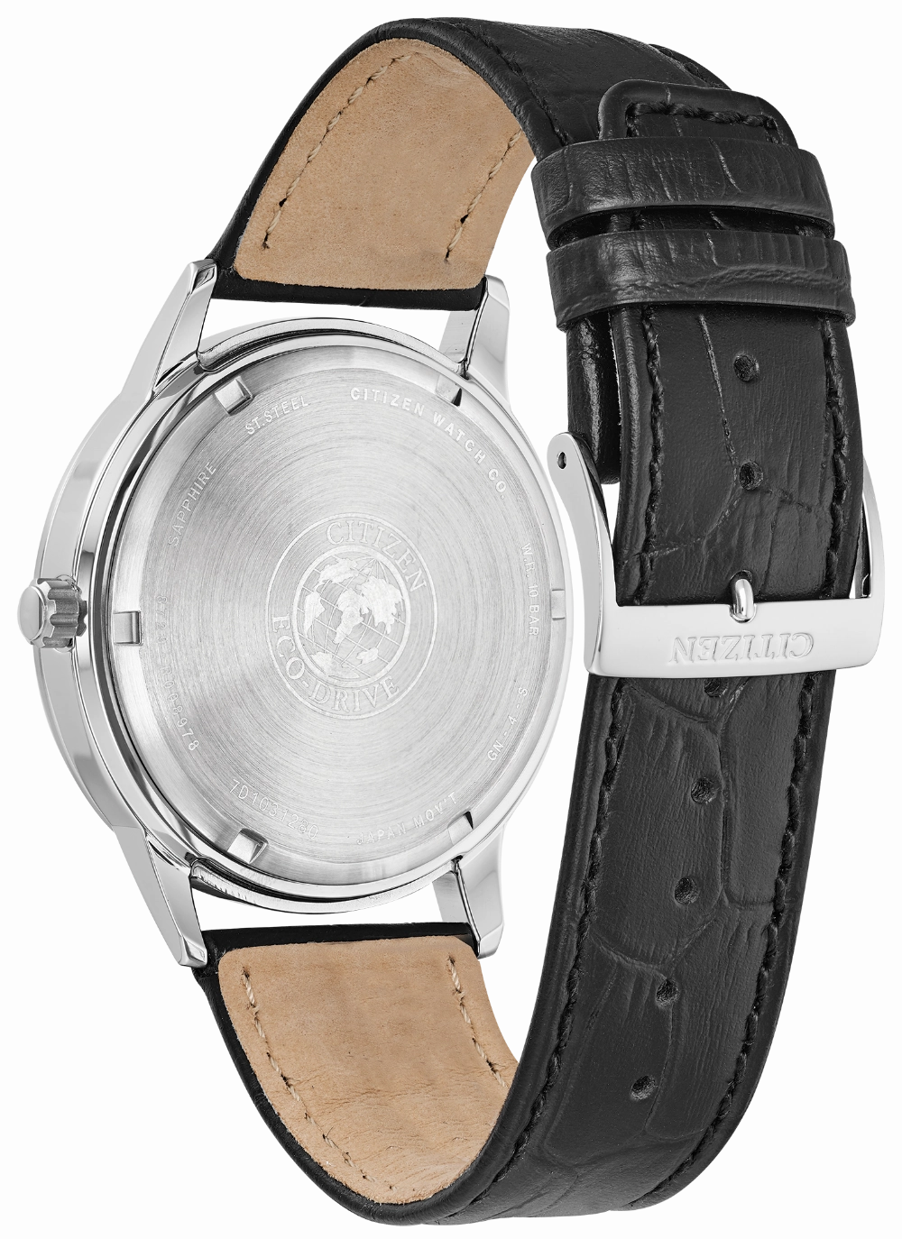 Citizen Eco-Drive Chronograph Black Leather Strap Men's watch BU2071-01A