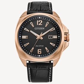 Citizen Eco-Drive Leather Strap Men's Watch AW1723-02E