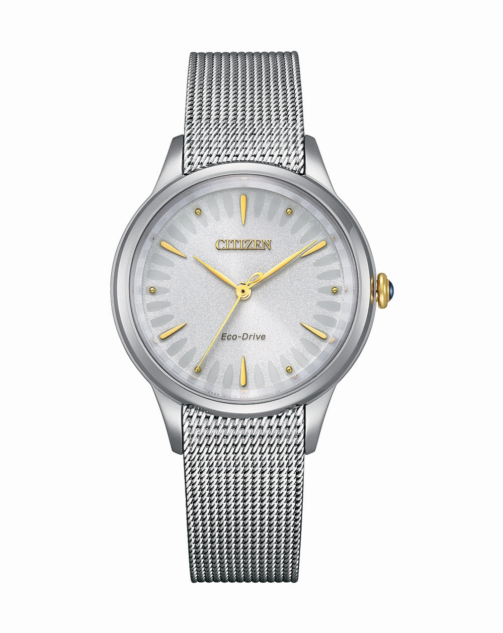 Citizen Eco-Drive Stainless Steel White Dial Watch EM0814- 83A