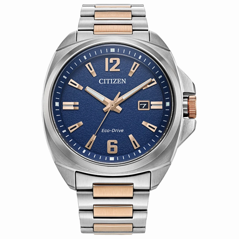 CITIZEN ENDICOTT BLUE DIAL STAINLESS STEEL BRACELET MEN'S WATCH AW1726-55L