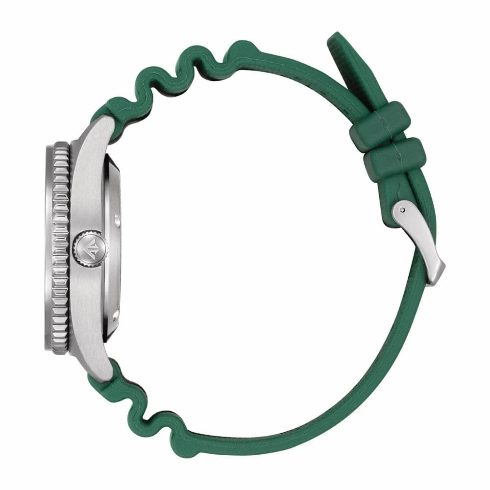 Citizen Mechanical Green Dial Synthetic Rubber Strap Men Watch NY0121-09X