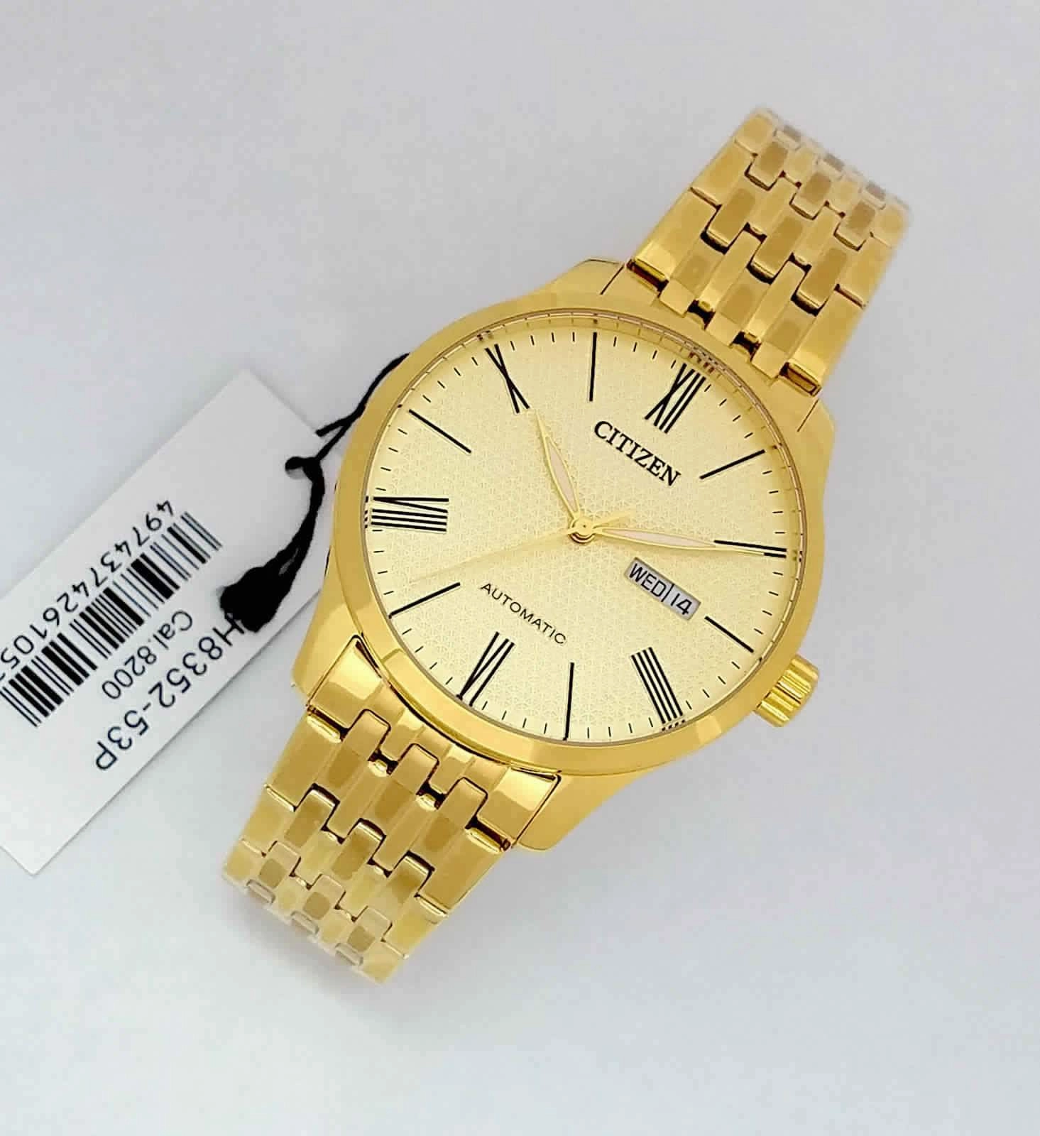 CITIZEN MECHANICAL NH8352-53P GOLD STAINLESS STEEL MEN'S WATCH