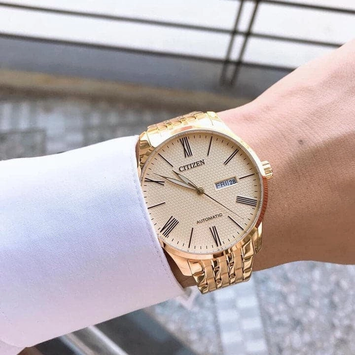 CITIZEN MECHANICAL NH8352-53P GOLD STAINLESS STEEL MEN'S WATCH
