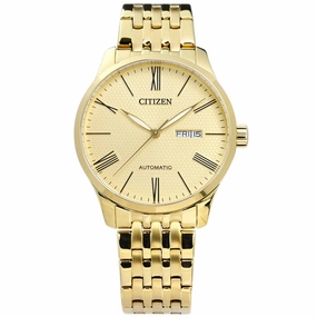 CITIZEN MECHANICAL NH8352-53P GOLD STAINLESS STEEL MEN'S WATCH