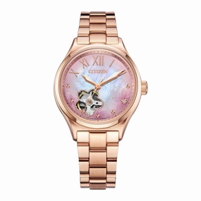 Citizen Mechanical Rose Gold Stainless Steel Strap Women Watch PC1017-70Y