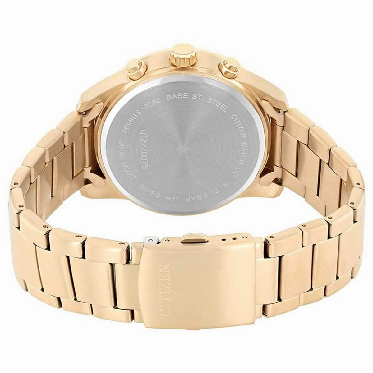 Citizen Men's Quartz Watch - Chronograph Blue Dial Rose Gold Bracelet | AN8169-58L