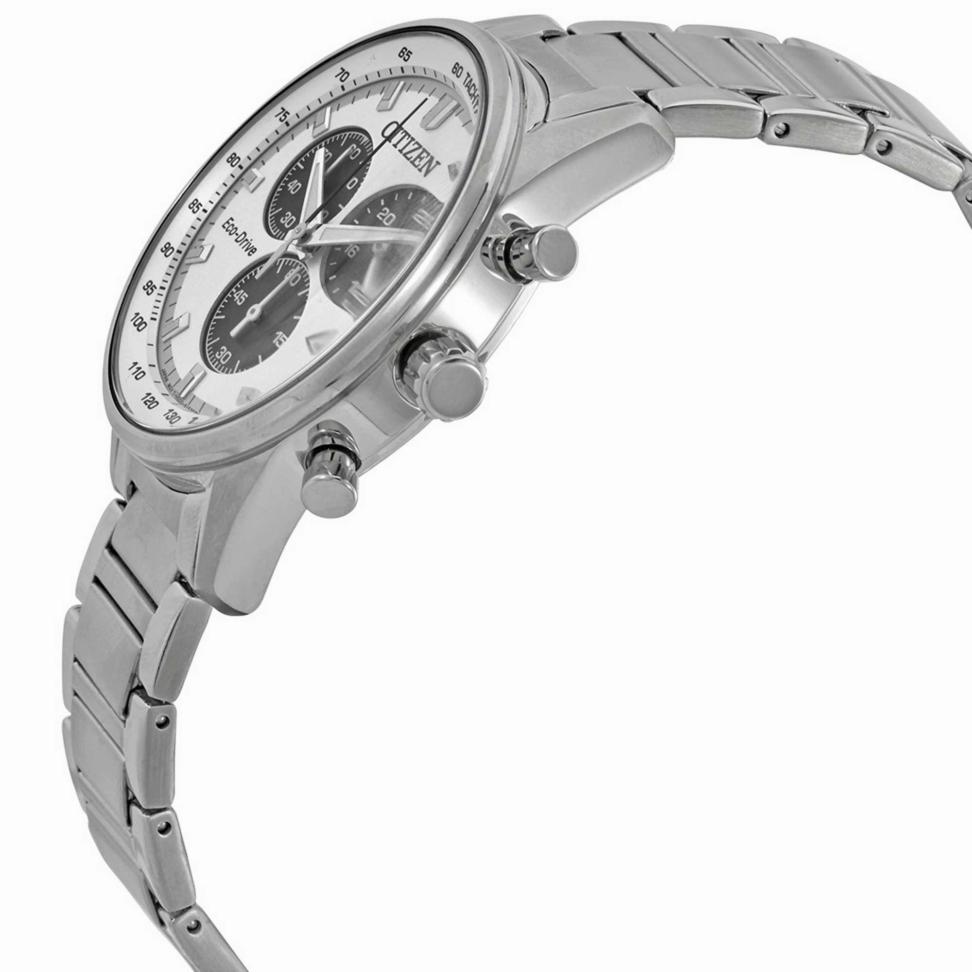 Citizen Men's Watch - Chronograph Silver Tone and Black Dial Bracelet | AT2390-82A