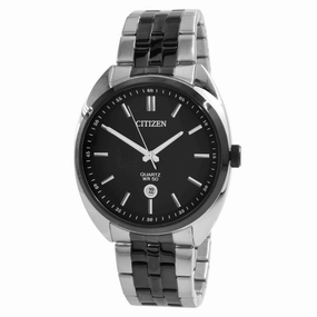 Citizen Men's Watch - Date Display Black Dial Stainless Steel Bracelet | BI5098-58E