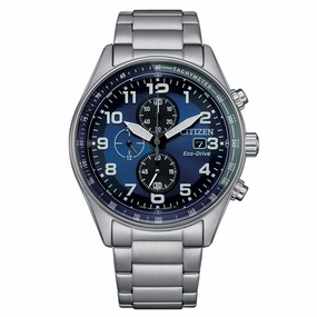 Citizen Men's Watch - Eco-Drive Blue and Black Dial Chronograph Steel | CA0770-72L