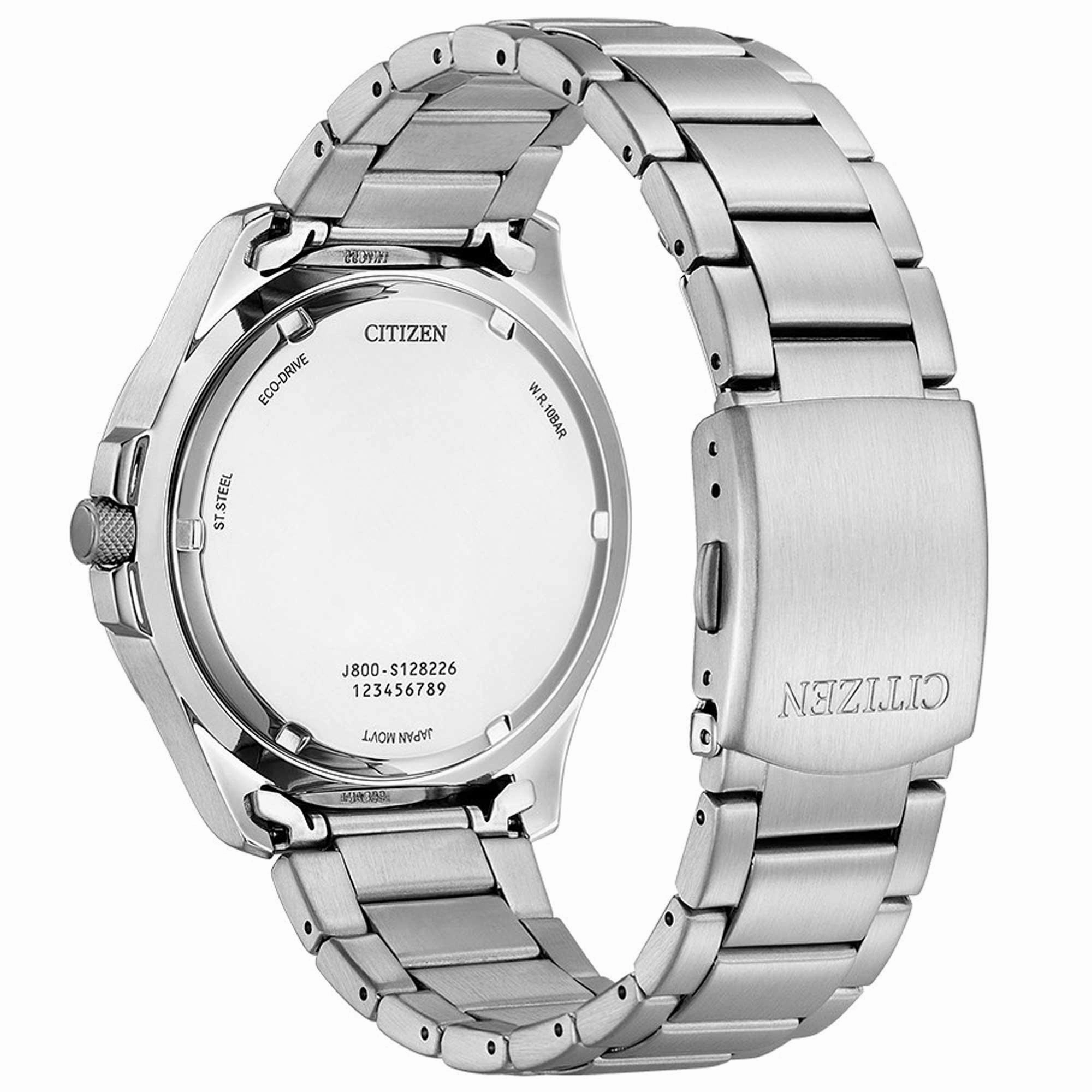 Citizen Men's Watch - Eco-Drive Blue Dial Silver Tone Steel Bracelet | AW0110-82L