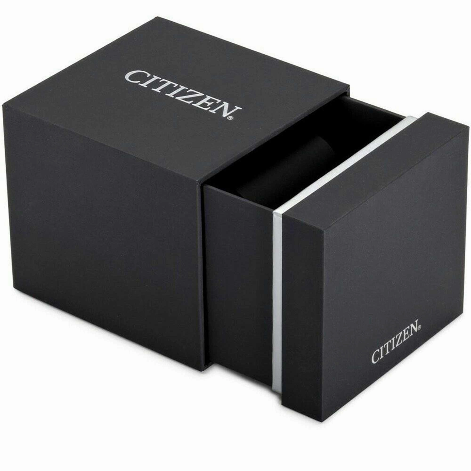 Citizen Men's Watch - Eco-Drive Chrono Black Dial Silver Tone Bracelet | CA4560-81E