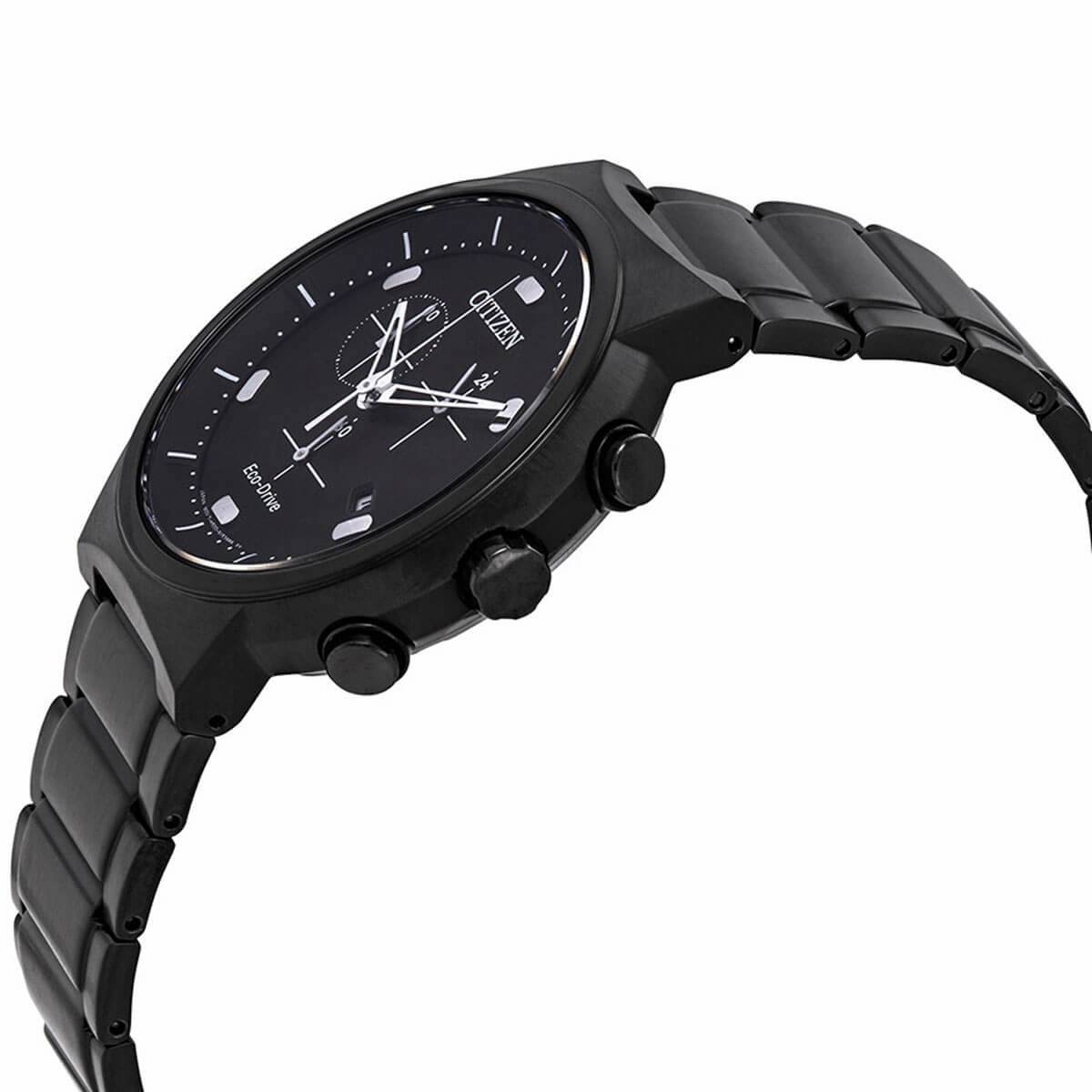 Citizen Men's Watch - Eco-Drive Chronograph Black Dial Bracelet | AT2405-87E